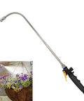 Stainless Steel Watering Wand Sprayer For Garden Hose, Lightweight Multi Use Nozzle watering hanging plants with 90 degree reach