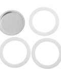 3 Silicone Gaskets and 1 Aluminum Mesh Filter for Moka Pot Replacement Set for 2 to 12 Cup Espresso Coffee Makers