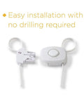 OutSmart Flex Lock White 4 Pack Childproof Cabinet Lock for Cabinets and Drawers with no drilling installation