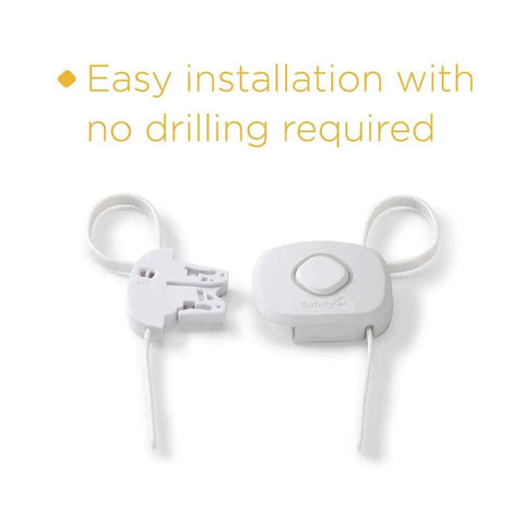 OutSmart Flex Lock White 4 Pack Childproof Cabinet Lock for Cabinets and Drawers with no drilling installation