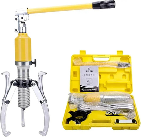 Beefy Heavy Duty Hydraulic Gear Puller Kit 50T With 19.6 Inch Jaws 2-3 Jaw Bearing Puller in yellow case