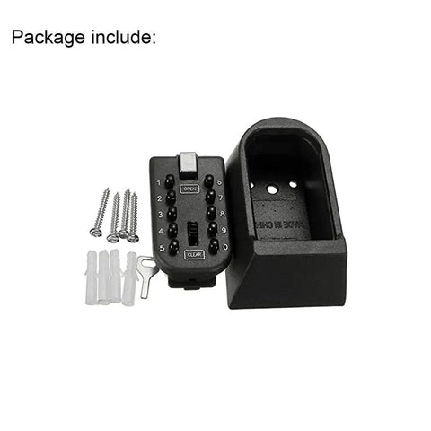 Outdoor Key Lock Box With Combo Code For House Keys Waterproof Wall Mounted Safe For Home Office Garage Apartment Store Durable Zinc Alloy Construction And Weather Resistant Shield