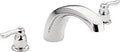 Chateau Chrome Finish Two Handle Low Arc Roman Tub Faucet Trim Kit Valve Required For Installation And Easy Temperature Control
