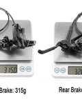 Hella Smooth Hydraulic Disc Brake Kit For Ebikes And Mountain Bikes With Top Shelf Aluminum Build Badass Piston Power Off System Fits 160 Mm Rotors Black Finish weighs 315g front and 328.5g rear