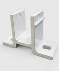 Rugged Aluminum Awning Bracket with Slotted Mounting Plate and Upright Side Flat Base for Outdoor Installations