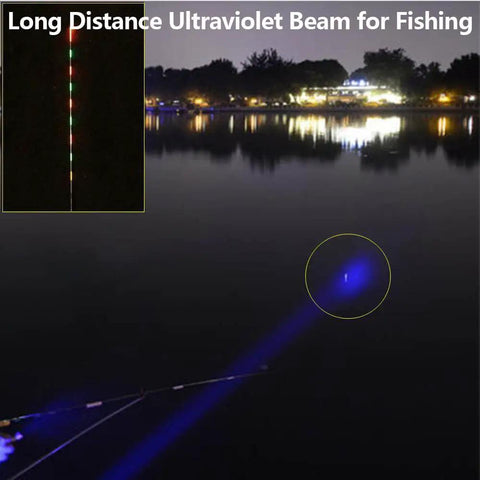 12W 365nm UV Flashlight USB C Rechargeable Long Range Black Light for Fishing at Night