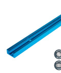 Pro Grade 48 Inch Double Cut Universal T Track With Predrilled Mounting Holes For Woodworking Jigs and Fixtures, side view