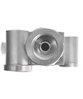 Bulletproof Aluminum Combination Proportioning Valve For Chevy And Gm Performance Builds No Sweat Brake Rework Plug And Play Disc To Drum Conversion 172 1353 And 172 1361, front view showing smooth aluminum finish.