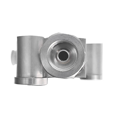 Bulletproof Aluminum Combination Proportioning Valve For Chevy And Gm Performance Builds No Sweat Brake Rework Plug And Play Disc To Drum Conversion 172 1353 And 172 1361, front view showing smooth aluminum finish.
