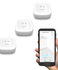 Long Range LoRa Water Leak Sensor 3 Pack With Flood Detector Alerts Up To A Quarter Mile Open Air Range No WiFi Needed Hub Required displayed with app