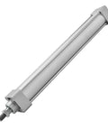 Tie Rod Pneumatic Air Cylinder SC 40-300 With 40mm Bore and 300mm Stroke PT Quarter Inch Port, silver, heavy-duty actuator for industrial use