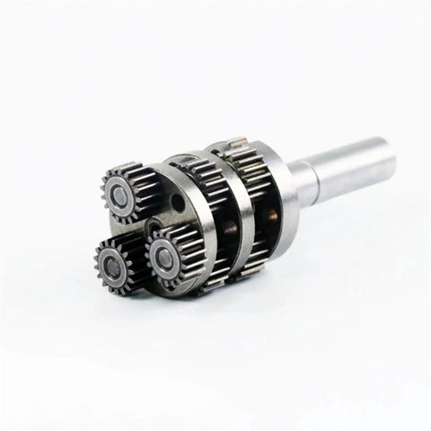 Close-up of the gear assembly from a 12V 24V DC Low Speed Long Life 42mm Planetary Gearbox Motor Brushed Gearmotor For Beefy Torque
