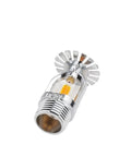 Four Pack Built Tough Automatic Fire Sprinkler Heads With Quick Response Thermal Bulbs And One Half Inch Copper Threads easy setup angle view.