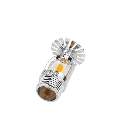 Four Pack Built Tough Automatic Fire Sprinkler Heads With Quick Response Thermal Bulbs And One Half Inch Copper Threads easy setup angle view.