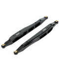 One Tenth RC Crawler Rear Trailing Arms CNC Machined Aluminum Beefed Up Upgrade For Axial RBX10 RYFT AXI03009 AXI03005 Performance Boost Easy Install Durable Linkage For Rock Crawling, black aluminum 2-pack