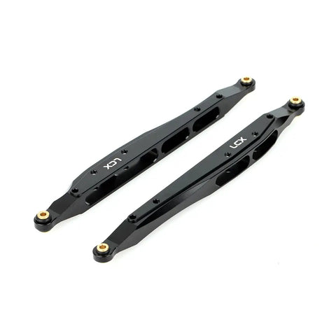 One Tenth RC Crawler Rear Trailing Arms CNC Machined Aluminum Beefed Up Upgrade For Axial RBX10 RYFT AXI03009 AXI03005 Performance Boost Easy Install Durable Linkage For Rock Crawling, black aluminum 2-pack
