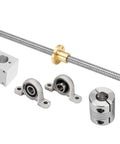Heavy Duty T8 Lead Screw Rod Kit For 3D Printers With 2mm Pitch And 100 To 1000mm Lengths Perfect For Upgrading Your Machine Setup Horizontal Or Vertical Mounts with coupler and bearings