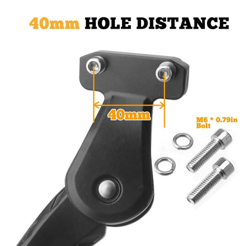 Rear Mount Bike Kickstand Built Tough With Adjustable Aluminum Alloy Fits 24 To 29 Inch Electric And Mountain Bikes 40mm Hole Spacing Heavy Duty Stand