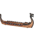 Side view of Dragon Motif Resin Incense Burner For Home And Garden Dope Meditation Decor Carving Style With Decorative Function Ideal For Yoga Studio Or Relaxing Chinese Festival Gift, showing hand-carved dragon boat design.