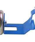 Heavy Duty Magnetic MIG Welding Torch Holder Stand Secures Your Torch Anywhere Ferrous Metal Surface With Strong Grip side view of blue steel holder.