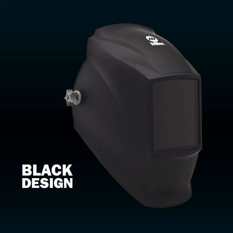 Heavy Duty Passive Welding Helmet With 4 By 4 Viewing Area, Shade 10 Lens, Non Auto Darkening Hood, black design