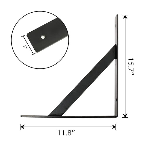 Countertop Support Brackets 16 Inch By 12 Inch Heavy Duty Shelf Bracket Wall Mounted Right Angle L Shaped Shelving Bracket For Bar Tops