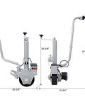 Srecell 5000 Lb Capacity Electric Trailer Dolly With 12V Motor And 350W Jockey Wheel showing dimensions and details for easy use.