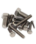 Heavy Duty Knockout Titanium Hex Bolts M12x60 Coach Screws 10 Pack For Wood Metal And Concrete Builds showing assorted sizes of titanium bolts.