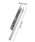 14 Inch Drawer Slides Replacement With Damping Soft Close Hidden Bottom Mount Rails, silver hardware product shown