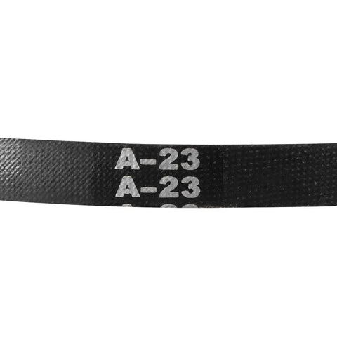 Close-up view of Two Pack A23 V Belt Set 23 Inch Pitch A Section Rubber Drive Belt Neoprene Oil Water Solvent Resistant