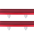 Planing Stop Kit With Pew Dog Positioning Clamp for workbench table, aluminum alloy, dual red components, rock solid hold
