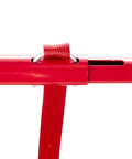Two Story 13 Foot Emergency Fire Escape Ladder No Assembly Required Just Unfold And Go Retractable Lightweight Aluminum Alloy Construction With Sturdy Polyester Strap Anti Slip Rungs And Wide Steps Supports Up To 1000 Lbs Max Load. red polyester strap on aluminum ladder hook