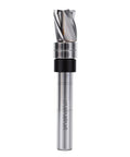 Heavy Duty Carbide Flush Trim Router Bit With Top Bearing Guide For Sleek Wood Trimming And Slotting Jobs 3/8 Inch Diameter Blade 1/4 Shank 3 Flute Design