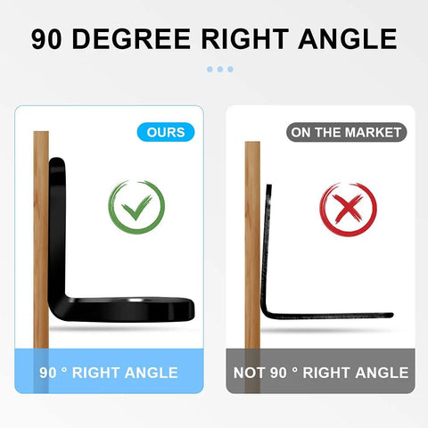 Comparison of the 40Pcs L Bracket Set In Black Stainless Steel With 90-degree right angle against market alternatives