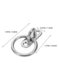 Ultra Strong Marine Tough Stainless Steel Anchor Ring Hooks And Heavy Duty Pad Eye Plates For Boat Rigging Deck Hardware Ceiling Wall Mount Snag Free 4 Piece close-up of stainless steel eye hook with mounting plate dimensions