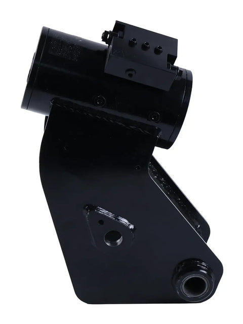 No Hassle Heavy Duty Hydraulic Platform Rotate Actuator For JLG Boom Lift 800S 800SJ 860SJ side view showing black finish and mounting details.