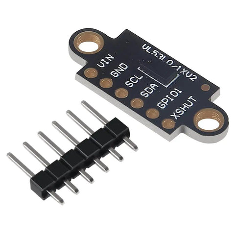VL53L0X Time Of Flight Distance Sensor Breakout Pack Of 4 For DIY Projects Arduino Raspberry Pi And Microcontrollers 2m ToF Laser Range Finder Module Great For Robotics Projects Easy Plug And Play With Common Boards black PCB with header pins