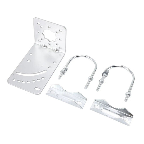 Heavy Duty Iron L Bracket Pole Mount Kit For Satellite Internet Antenna With Included Tools Versatile Multi Surface Mount