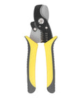 Jauarta Alloy Steel Wire Stripper Multifunctional Electrical Cutter With Safety Lock For Circuit Repair, yellow and black pliers with cutting blades.