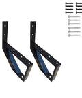 2 Pack 1 Step Black Steel Stair Stringer For 12 Inch Deck And Outdoor Steps With Bolts Easy Four Step Installation Tough Built To Last Metal Riser shown with bolts