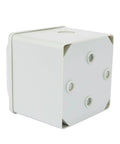 SZW26 20 4 L Cam Switch Enclosure Weatherproof Box, 80mm square, industrial grade, side view, for 20A switches and power control.