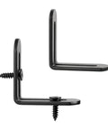 10 Pack Tough As Nails Black Corner Brackets Rock Solid Stainless Steel Shelf Connectors For Heavy Furniture Reinforcement Cabinet Mount And Quick Drawer Install Pro Grade Hardware, black steel angle braces.