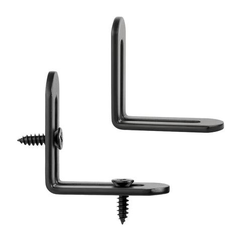 10 Pack Tough As Nails Black Corner Brackets Rock Solid Stainless Steel Shelf Connectors For Heavy Furniture Reinforcement Cabinet Mount And Quick Drawer Install Pro Grade Hardware, black steel angle braces.
