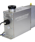 Front view of Hydrastar electric over hydraulic trailer brake actuator, 1600 PSI, aluminum housing with wiring harness.