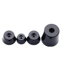 Black Rubber Furniture Pads For Chairs And Tables No Slip Floor Protectors With Round Leg Caps in various sizes