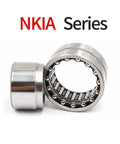 Top Shelf Heavy Duty Needle Roller Bearing NKIB5908 40X62X34mm close-up view showing stainless steel construction and inner workings.