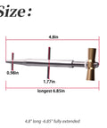 4.8 Inch Stainless Steel Tool With Aluminum Bronze T Bar Nut For Repair Hoses And Small Wire Or Cable Strips Under 0.062 Inch Diameter Beefy Pro Grade Heavy Duty Hand Tool For Home Or Shop Use, size diagram 4.8in to 6.85in