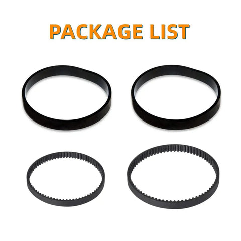 Replacement Belt Set for ProHeat 2X Revolution Pet Pro Carpet Cleaner, 4 black belts for parts 1611129 1611130 1606428