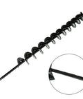 2 Inch Wide 24 Inch Long Metal Earth Auger Drill Bit For Fast Planting Of Bulbs And Garden Plants With A Three Eighth Inch Hex Shaft