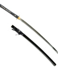 Wakizashi Iaito Unsharpened Aluminum Alloy Practice Sword For Iaido Training, 21 Inch Blade With Bo Hi, black scabbard